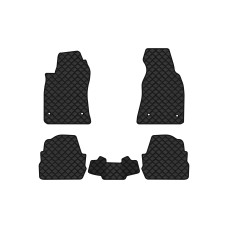 Коврики с экокожи в салон A6 (C5) 4WD Restyling Audi 2001-2004 2 поколение Combi EU EVAtech  ECO Экокожа черная c черной ниткой черный кант