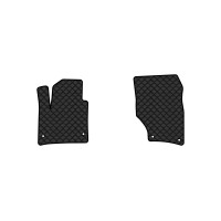 Коврики с экокожи в салон Q7 (4L) 7 seats Audi 2005-2015 1 поколение SUV USA EVAtech  ECO Экокожа черная c черной ниткой черный кант