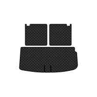 Коврик с экокожи в багажник Q7 (4L) 7 seats Audi 2005-2015 1 поколение SUV USA EVAtech  ECO Экокожа черная c черной ниткой черный кант