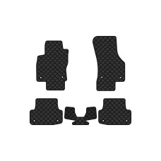 Коврики с экокожи в салон A3 (8V) Audi 2012-2020 3 поколение Sedan USA EVAtech  ECO Экокожа черная c черной ниткой черный кант