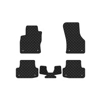 Коврики с экокожи в салон A3 (8V) Audi 2012-2020 3 поколение Sedan USA EVAtech  ECO Экокожа черная c черной ниткой черный кант
