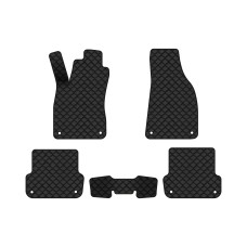 Коврики с экокожи в салон A4 (B7) MT Audi 2004-2008 3 поколение Combi EU EVAtech  ECO Экокожа черная c черной ниткой черный кант