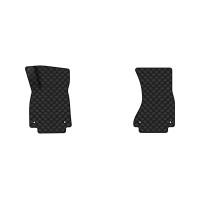 Коврики с экокожи в салон A6 (C7) Audi 2011-2017 4 поколение Sedan EU EVAtech  ECO Экокожа черная c черной ниткой черный кант