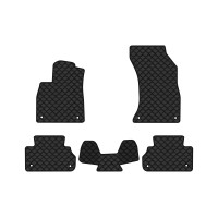 Коврики с экокожи в салон Q5 Quattro Premium (FY) Audi 2017-2024 2 поколение SUV USA EVAtech  ECO Экокожа черная c черной ниткой черный кант