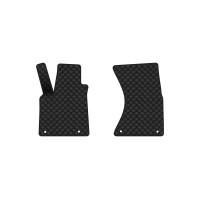 Коврики с экокожи в салон Q5 (8R) Restyling Audi 2012-2017 1 поколение SUV USA EVAtech  ECO Экокожа черная c черной ниткой черный кант