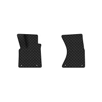 Коврики с экокожи в салон Q5 (8R) Quattro Restyling Audi 2012-2017 1 поколение SUV USA EVAtech  ECO Экокожа черная c черной ниткой черный кант