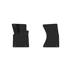 Коврики с экокожи в салон Q5 (8R) Quattro Restyling Audi 2012-2017 1 поколение SUV USA EVAtech  ECO Экокожа черная c черной ниткой черный кант