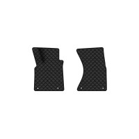 Коврики с экокожи в салон Q5 (8R) Quattro Restyling Audi 2012-2017 1 поколение SUV EU EVAtech  ECO Экокожа черная c черной ниткой черный кант