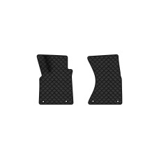 Коврики с экокожи в салон Q5 (8R) Quattro Restyling Audi 2012-2017 1 поколение SUV EU EVAtech  ECO Экокожа черная c черной ниткой черный кант
