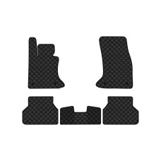 Коврики с экокожи в салон 5 Series (E60) BMW 2003-2010 6 поколение Sedan EU EVAtech  ECO Экокожа черная c черной ниткой черный кант