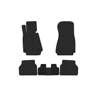 Коврики с экокожи в салон 5 Series (E39) BMW 1995-2004 4 поколение Sedan EU EVAtech  ECO Экокожа черная c черной ниткой черный кант