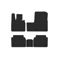 Коврики с экокожи в салон I3 BMW 2013 1 поколение Htb EU EVAtech  ECO Экокожа черная c черной ниткой черный кант