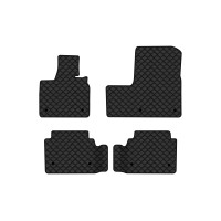 Коврики с экокожи в салон I3 BMW 2013 1 поколение Htb EU EVAtech  ECO Экокожа черная c черной ниткой черный кант