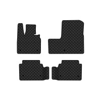 Коврики с экокожи в салон I3 BMW 2013 1 поколение Htb EU EVAtech  ECO Экокожа черная c черной ниткой черный кант