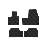 Коврики с экокожи в салон I3 BMW 2013 1 поколение Htb EU EVAtech  ECO Экокожа черная c черной ниткой черный кант