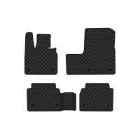 Коврики с экокожи в салон I3 BMW 2013 1 поколение Htb EU EVAtech  ECO Экокожа черная c черной ниткой черный кант