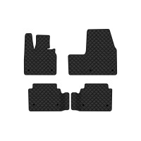 Коврики с экокожи в салон I3 BMW 2013 1 поколение Htb EU EVAtech  ECO Экокожа черная c черной ниткой черный кант