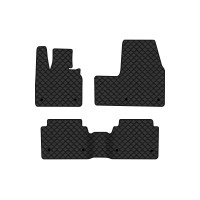 Коврики с экокожи в салон I3 BMW 2013 1 поколение Htb EU EVAtech  ECO Экокожа черная c черной ниткой черный кант