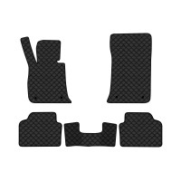 Коврики с экокожи в салон 3 Series (E91) BMW 2005-2013 5 поколение Combi EU EVAtech  ECO Экокожа черная c черной ниткой черный кант