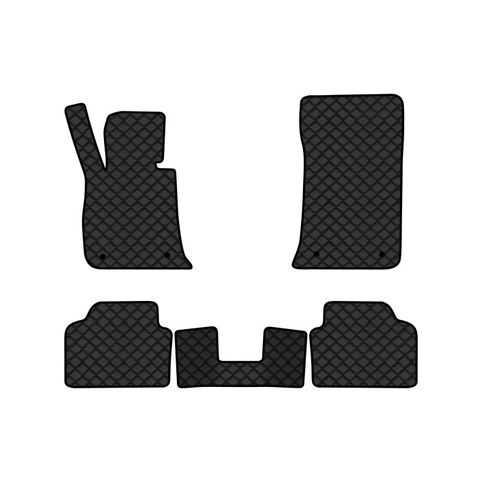 Коврики с экокожи в салон 3 Series (E90) BMW 2005-2013 5 поколение Sedan EU EVAtech  ECO Экокожа черная c черной ниткой черный кант