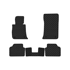 Коврики с экокожи в салон 3 Series (E90) BMW 2005-2013 5 поколение Sedan EU EVAtech  ECO Экокожа черная c черной ниткой черный кант