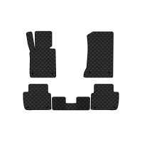 Коврики с экокожи в салон 3 Series (E46) RWD BMW 1998-2001 4 поколение Sedan EU EVAtech  ECO Экокожа черная c черной ниткой черный кант