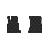 Коврики с экокожи в салон X5 (E70) (open threshold) BMW 2006-2013 2 поколение SUV EU EVAtech  ECO Экокожа черная c черной ниткой черный кант