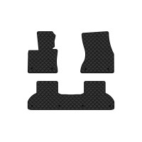 Коврики с экокожи в салон X5 (F15) BMW 2013-2018 3 поколение SUV USA EVAtech  ECO Экокожа черная c черной ниткой черный кант