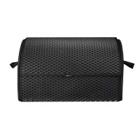 Сумка-органайзер в багажник EVAtech PRO M 32x50x30 см ромб чорний кант чорний