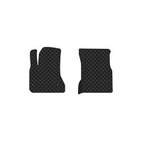 Коврики с экокожи в салон Grand C4 Picasso 7 seats Citroen 2006-2013 1 поколение Minivan EU EVAtech  ECO Экокожа черная c черной ниткой черный кант