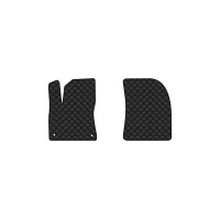 Коврики с экокожи в салон C4 Picasso Citroen 2013-2018 2 поколение Minivan EU EVAtech  ECO Экокожа черная c черной ниткой черный кант