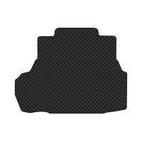 Коврик с экокожи в багажник Epica Chevrolet 2006-2012 1 поколение Sedan EU EVAtech  ECO Экокожа черная c черной ниткой черный кант