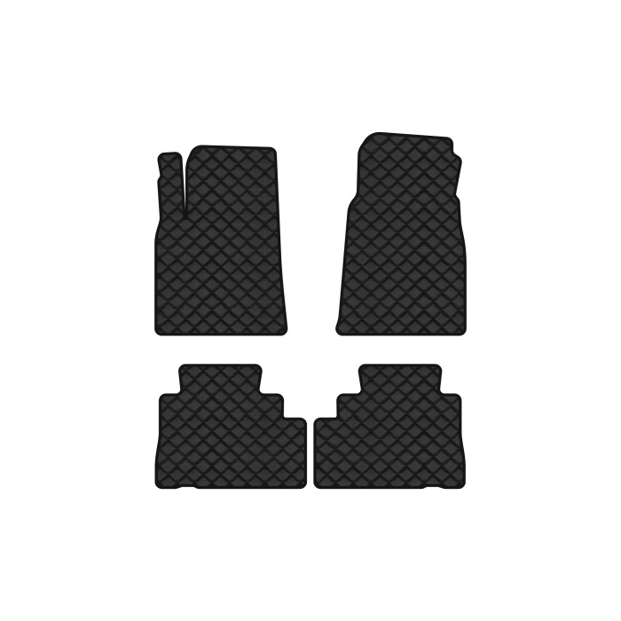 Коврики с экокожи в салон Captiva (C140) 7 seats AT Restyling Chevrolet 2011-2018 1 поколение SUV EU EVAtech  ECO Экокожа черная c черной ниткой черный кант