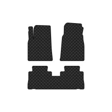 Коврики с экокожи в салон Captiva (C140) 7 seats AT Restyling Chevrolet 2011-2018 1 поколение SUV EU EVAtech  ECO Экокожа черная c черной ниткой черный кант