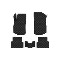 Коврики с экокожи в салон Aveo (T300) Chevrolet 2011-2020 2 поколение Htb EU EVAtech  ECO Экокожа черная c черной ниткой черный кант