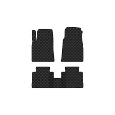 Коврики с экокожи в салон Captiva (C100) 5 seats Chevrolet 2006-2011 1 поколение SUV EU EVAtech  ECO Экокожа черная c черной ниткой черный кант