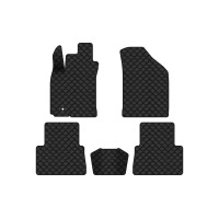 Коврики с экокожи в салон Lacetti Chevrolet 2002 1 поколение Combi EU EVAtech  ECO Экокожа черная c черной ниткой черный кант