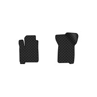 Коврики с экокожи в салон Journey (2 clips) 7 seats Dodge 2007-2020 1 поколение SUV EU EVAtech  ECO Экокожа черная c черной ниткой черный кант