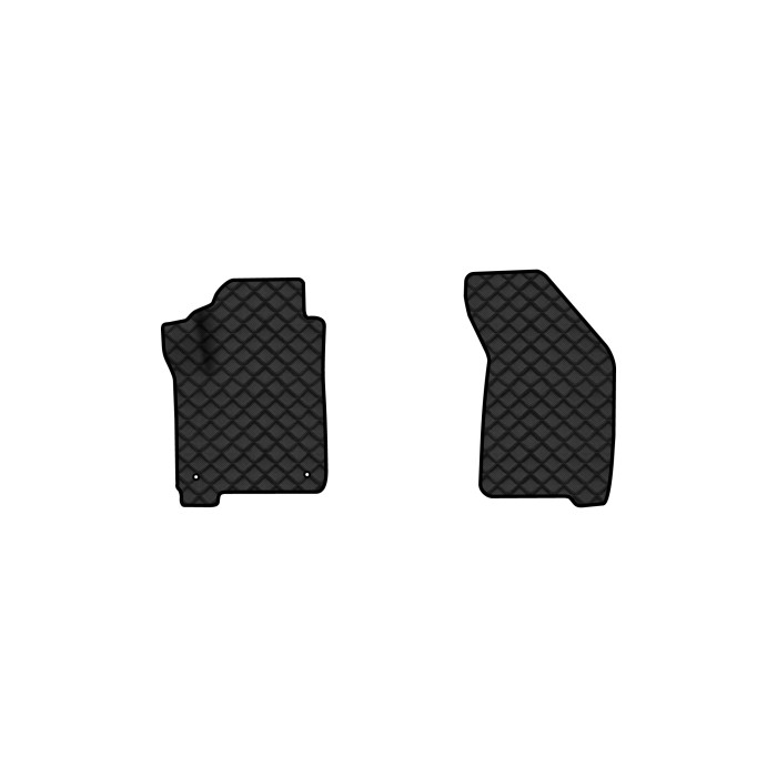 Коврики с экокожи в салон Journey (2 clips) 7 seats Dodge 2007-2020 1 поколение SUV EU EVAtech  ECO Экокожа черная c черной ниткой черный кант