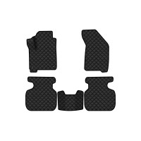 Коврики с экокожи в салон Journey (2 clips) 7 seats Dodge 2007-2020 1 поколение SUV EU EVAtech  ECO Экокожа черная c черной ниткой черный кант