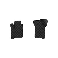 Коврики с экокожи в салон Journey (1 clips) 7 seats Dodge 2007-2020 1 поколение SUV EU EVAtech  ECO Экокожа черная c черной ниткой черный кант