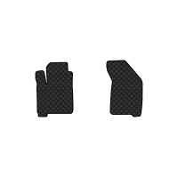 Коврики с экокожи в салон Journey (1 clips) 5 seats Dodge 2007-2020 1 поколение SUV EU EVAtech  ECO Экокожа черная c черной ниткой черный кант