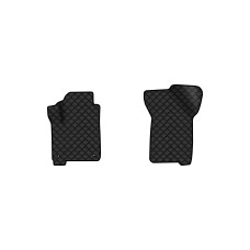 Коврики с экокожи в салон Journey (2 clips) 6 seats Dodge 2007-2020 1 поколение SUV EU EVAtech  ECO Экокожа черная c черной ниткой черный кант