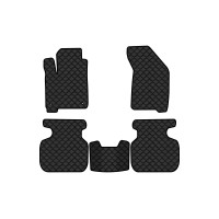 Коврики с экокожи в салон Journey (2 clips) 6 seats Dodge 2007-2020 1 поколение SUV EU EVAtech  ECO Экокожа черная c черной ниткой черный кант