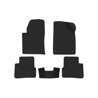 Коврики с экокожи в салон Dart Dodge 2012-2016 1 поколение Sedan USA EVAtech  ECO Экокожа черная c черной ниткой черный кант