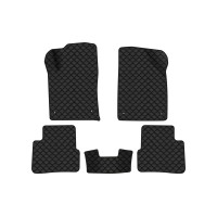 Коврики с экокожи в салон Dart Dodge 2012-2016 1 поколение Sedan USA EVAtech  ECO Экокожа черная c черной ниткой черный кант