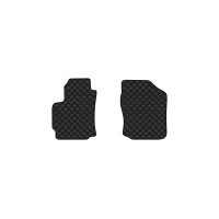 Коврики с экокожи в салон Sirion (M300) Daihatsu 2004-2015 2 поколение Htb EU EVAtech  ECO Экокожа черная c черной ниткой черный кант