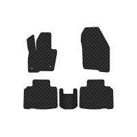 Коврики с экокожи в салон Edge Ford 2014-2018 2 поколение SUV USA EVAtech  ECO Экокожа черная c черной ниткой черный кант