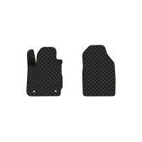 Коврики с экокожи в салон Fiesta (Mark 7) (closed threshold) AT Ford 2009-2017 6 поколение Htb EU EVAtech  ECO Экокожа черная c черной ниткой черный кант