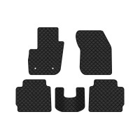 Коврики с экокожи в салон Fusion Ford 2012-2017 2 поколение Sedan USA EVAtech  ECO Экокожа черная c черной ниткой черный кант